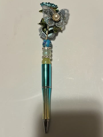 Light blue flower pen