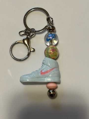 Light Blue Nike shoe Keychain