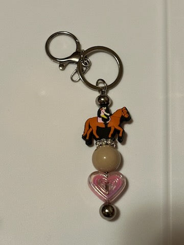 Love horseback ridding keychain