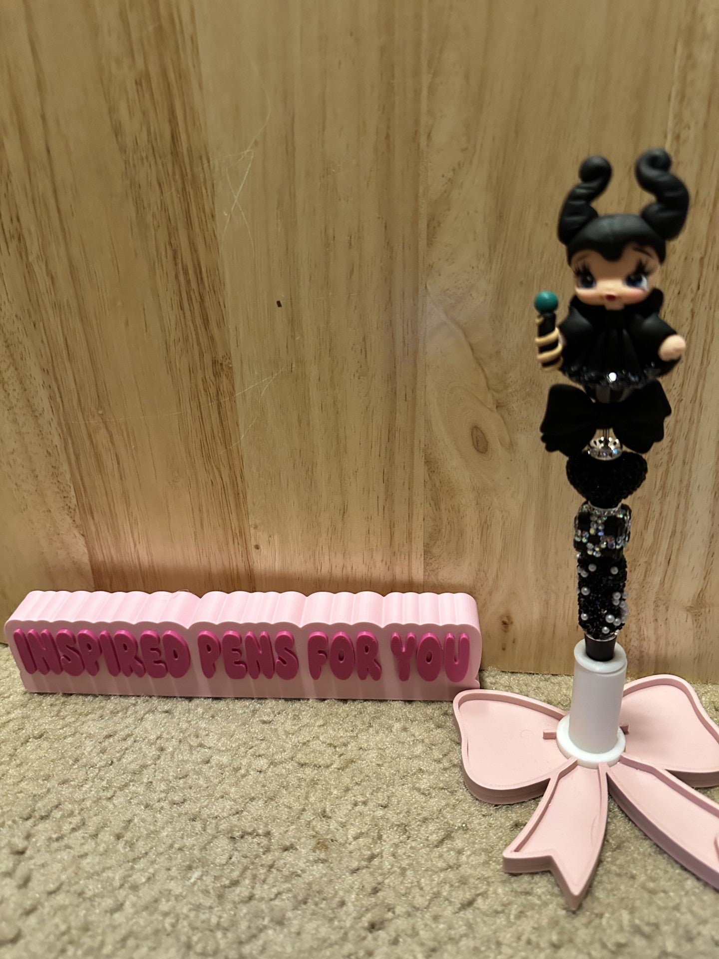 Maleficent clay doll pen