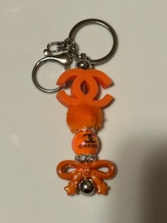 Orange Chanel keychain