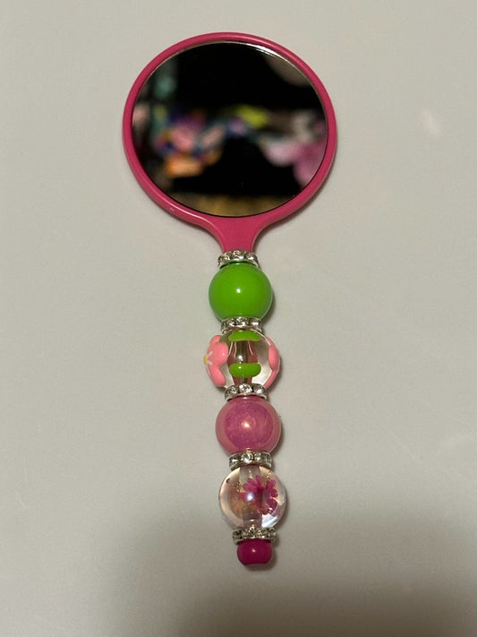 Pink compact mirror