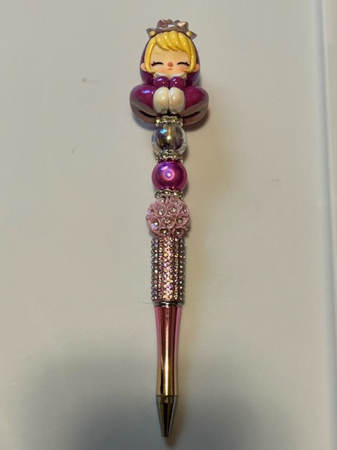 Purple Flower girl Pen