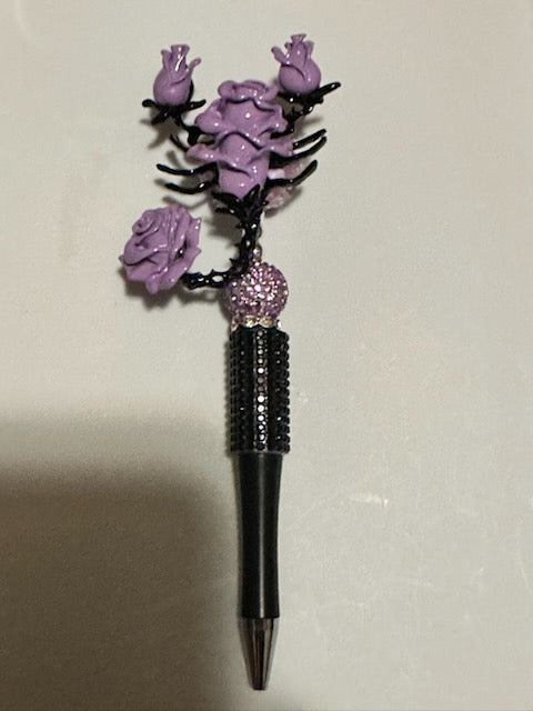 Purple and black rose scorpion pen