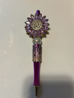 Purple sunflower pen