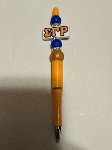 Sigma greek letters on pen