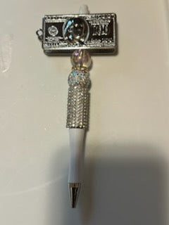 Silver 3D 100 bill pen