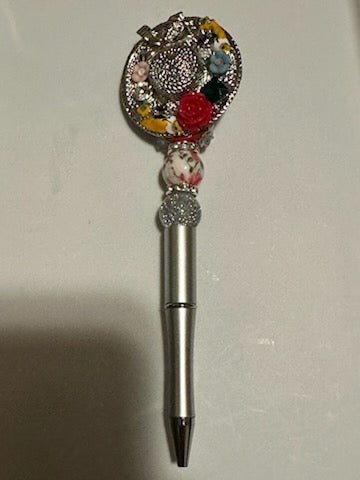 Silver flower hat