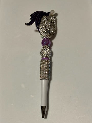 Silver and purple mask pen