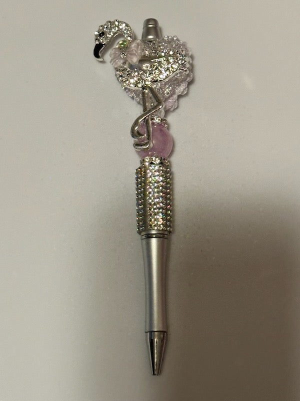 Sliver fancy bling Flamingo