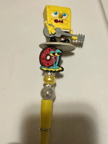 Spongebob playing guitar