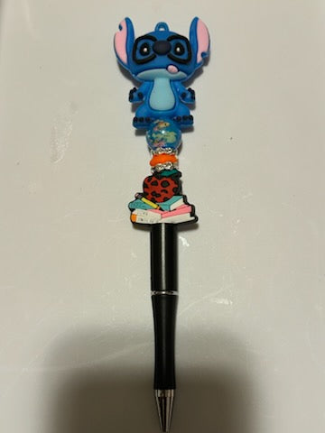 Stitch with glasses and book