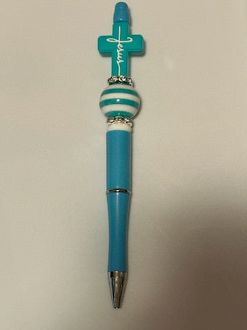 Teal Blue Faith Pen