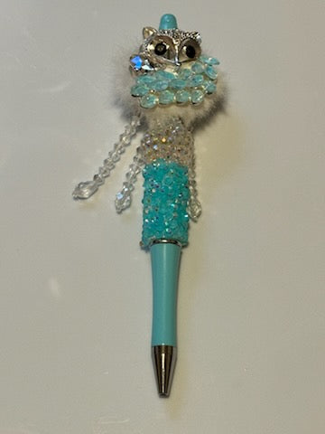 Teal bling fancy fox pen
