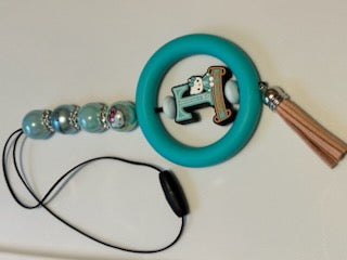 Teal Tiffany CO Car charm