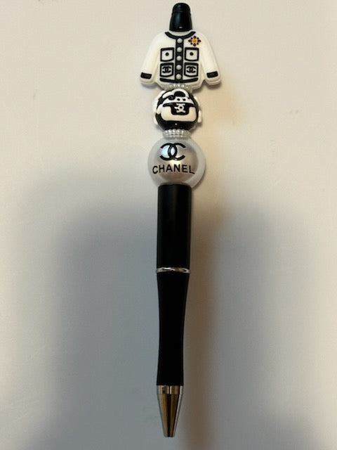 White and Black Chanel Coat Pen