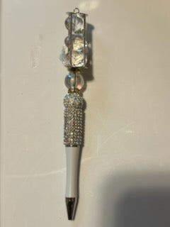 Bling white 3 diamonds pen