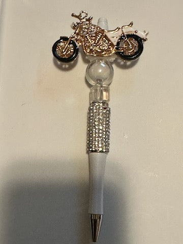 White motorcycle pen