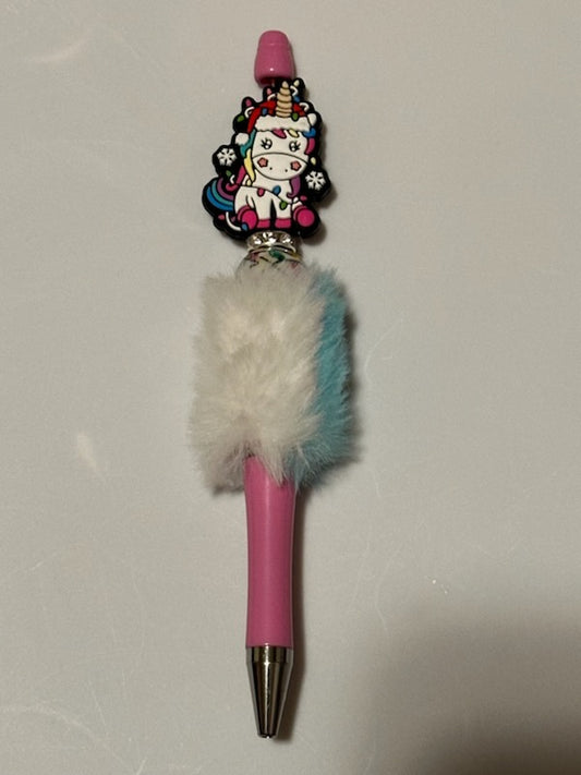 Christmas unicorn pen